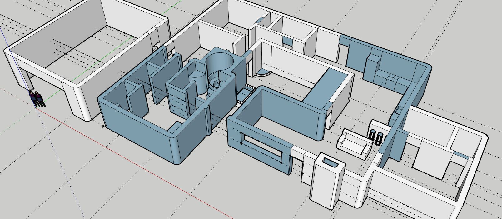 To specification model of a
          courtyard Adobe home.